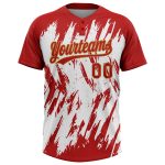 Personalized 3D Abstract Two-Button Black Gold White Unisex Softball Jersey Personalized Black Old Gold-White 3D Abstract