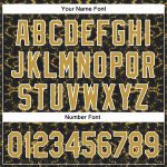 Personalized 3D Abstract Tiger Zebra Baseball Jersey - Black Old Gold-White Design Personalized Black Old Gold-White 3D Abstract