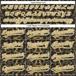 Personalized 3D Abstract Tiger Zebra Baseball Jersey - Black Old Gold-White Design Personalized Black Old Gold-White 3D Abstract