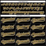 Personalized Black Gold White 3D Curved Solid Baseball Jersey for Men Personalized Black Old Gold-White 3D Curve Solid Baseball