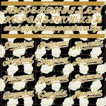 Personalized 3D Goat Baseball Jersey in Black, Old Gold, and White Personalized Black Old Gold-White 3D Goat Baseball Jersey