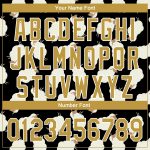Personalized 3D Goat Baseball Jersey in Black, Old Gold, and White Personalized Black Old Gold-White 3D Goat Baseball Jersey