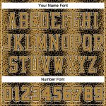 Custom Name and Number Basketball Jersey, Personalized Round Neck Animal Fur Print in Black, Old Gold & White - Sports Suit