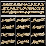 Custom Name and Number Personalized Black Old Gold-White Baseball Jersey - Authentic Team Apparel Personalized Black Old