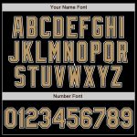 Custom Name Number Baseball Jersey - Personalized Black Old Gold White Gradient Fashion Team Gear Personalized Black Old