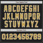 Custom Name and Number Personalized Black Gold White Baseball Jersey - Authentic Two Tone Team Jersey Personalized Black