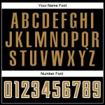 Personalized Black Old Gold and White Baseball Jersey - Custom Team Uniform Personalized Black Old Gold-White Baseball Jersey