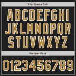 Custom Black Old Gold White Baseball Jersey for Men - Personalized Sportswear Personalized Black Old Gold-White Baseball