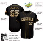 Personalized Black Drift Baseball Jersey with Old Gold and White Accents Personalized Black Old Gold-White Drift Fashion