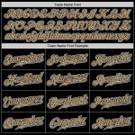 Personalized Black and Gold Gradient Baseball Jersey - Fashion Sportswear Jersey Personalized Black Old Gold-White Gradient