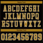 Personalized Black White Old Gold Authentic Football Jersey Mesh for Men Personalized Black Old Gold-White Mesh Authentic