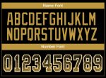 Personalized Custom Name Number Black Gold White Mesh Football Jersey Drift Fashion Team Personalized Black Old Gold-White