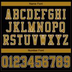 Personalized Old Gold and White Black Football Jersey - Custom Sports Apparel Personalized Black Old Gold-White Mesh Football