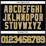 Personalized Throwback Baseball Jersey - Black Old Gold White Mesh Design Personalized Black Old Gold-White Mesh Throwback