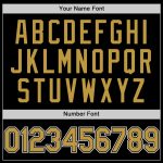 Personalized Black Gold White Mesh Throwback Baseball Jersey for Men Personalized Black Old Gold-White Mesh Throwback Baseball