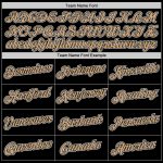 Personalized Performance T-Shirt in Black, Old Gold, and White - Customizable Design Personalized Black Old Gold-White Performance