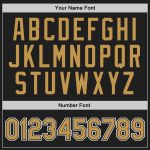 Custom Black and Old Gold Throwback Basketball Jersey for Men and Women Personalized Black Old Gold-White Throwback Basketball