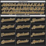 Custom Black and Old Gold Throwback Basketball Jersey for Men and Women Personalized Black Old Gold-White Throwback Basketball