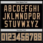 Personalized Black Throwback Basketball Jersey with Old Gold and White Accents Personalized Black Old Gold-White Throwback