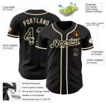 Personalized Black Olive Camo USA Flag Baseball Jersey for Men - City Cream Design Personalized Black Olive Camo USA Flag-City