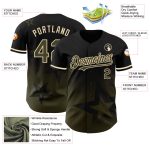 Customized Black Olive-Cream 3D Twinkle Star Baseball Jersey Personalized Black Olive-Cream 3D Gradient Style Twinkle Star