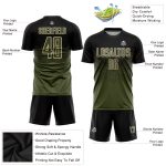 Personalized Black Olive Cream Soccer Jersey - Sublimation Uniform for Teams Personalized Black Olive-Cream Sublimation Soccer
