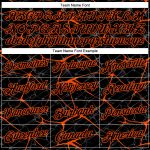 Personalized 3D Abstract Network Performance T-Shirt in Black and Orange Personalized Black Orange 3D Abstract Network Performance