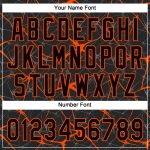 Personalized 3D Abstract Black Orange Unisex Softball Jersey - Two-Button Design Personalized Black Orange 3D Abstract Network