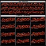 Personalized 3D Abstract Splatter Grunge Art Baseball Jersey - Black and Orange Design Personalized Black Orange 3D Abstract