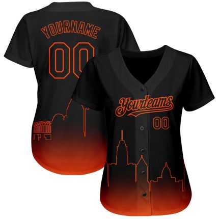 Personalized 3D Baltimore City Edition Black Orange Baseball Jersey with Custom Name & Number - Authentic Team Apparel Personalized