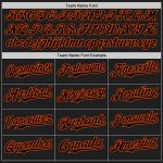 Personalized Black Orange 3D Confetti Baseball Jersey for Men, Unique Custom Sports Apparel Personalized Black Orange 3D