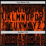 Custom 3D Dripping Splatter Art Baseball Jersey in Black and Orange - Personalized Sports Apparel Personalized Black Orange