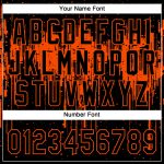 Personalized 3D Dripping Splatter Art Black Orange Unisex Softball Jersey - Two-Button Design Personalized Black Orange 3D