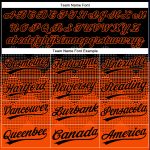 Personalized 3D Gradient Black Orange Softball Jersey Unisex Two-Button Design Personalized Black Orange 3D Gradient Square