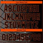 Custom Team Name and Number Orange Black 3D Pattern Billiards Polo Shirt - Personalized Performance Shirt Personalized Black