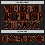 Custom Name and Number 3D Pattern Authentic Baseball Jersey - Personalized Black and Orange Confetti Design Personalized