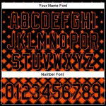 Customized 3D Geometric Pattern Baseball Jersey for Team - Personalized Black and Orange with Name and Number Personalized