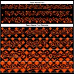 Customized 3D Geometric Pattern Baseball Jersey for Team - Personalized Black and Orange with Name and Number Personalized