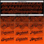 Custom Baseball Jersey with Gradient 3D Pattern in Black and Orange - Personalized with Name and Number Personalized Black