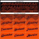 Custom Name and Number Performance T-Shirt with Personalized 3D Gradient Black Orange Square Pattern Personalized Black Orange