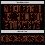 Personalized 3D Skull Baseball Jersey in Black and Orange Fashion Design Personalized Black Orange 3D Skull Fashion Baseball