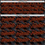 Custom Black and Orange 3D Striped Baseball Jersey - Personalized Design Personalized Black Orange 3D Slant Lines Baseball
