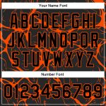 Personalized Abstract Network Black Orange 3D Bomber Varsity Letterman Jacket Personalized Black Orange Abstract Network