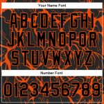 Custom Name Number Black Orange Tiger 3D Pattern Bomber Varsity Jacket Full-Snap Design Personalized Black Orange Abstract