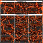 Custom Name Number Black Orange Tiger 3D Pattern Bomber Varsity Jacket Full-Snap Design Personalized Black Orange Abstract