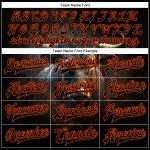 Custom Name Number Personalized Black Orange Bull Face 3D Pattern Varsity Letterman Bomber Jacket Personalized Black Orange