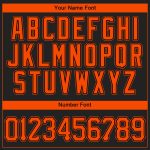 Personalized Black and Orange Authentic Baseball Jersey for Men and Women Personalized Black Orange Authentic Baseball Jersey
