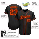 Personalized Authentic Baseball Jersey - Black and Orange Team Jersey Personalized Black Orange Authentic Baseball Jersey