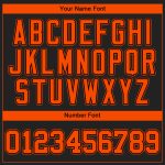 Personalized Authentic Baseball Jersey - Black and Orange Team Jersey Personalized Black Orange Authentic Baseball Jersey