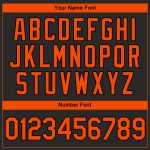 Custom Name Number Authentic Baseball Jersey Black Orange Personalized Team Personalized Black Orange Authentic Baseball